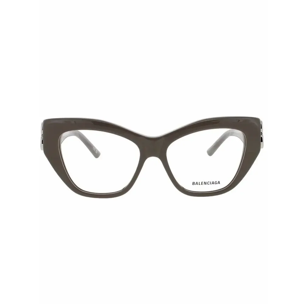 NEW!!! Balenciaga BB0312O 005 Gray Cat-Eye Glasses with Silver BB Logo Authentic